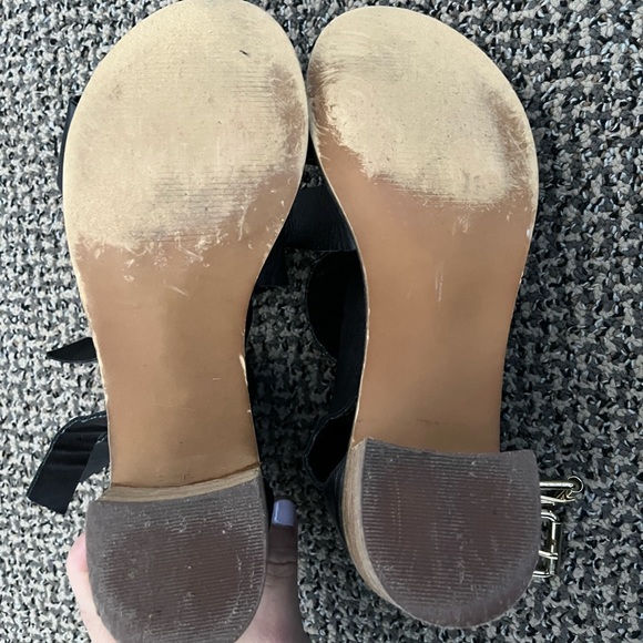 STEVE MADDEN black leather sandals - Picture 5 of 6